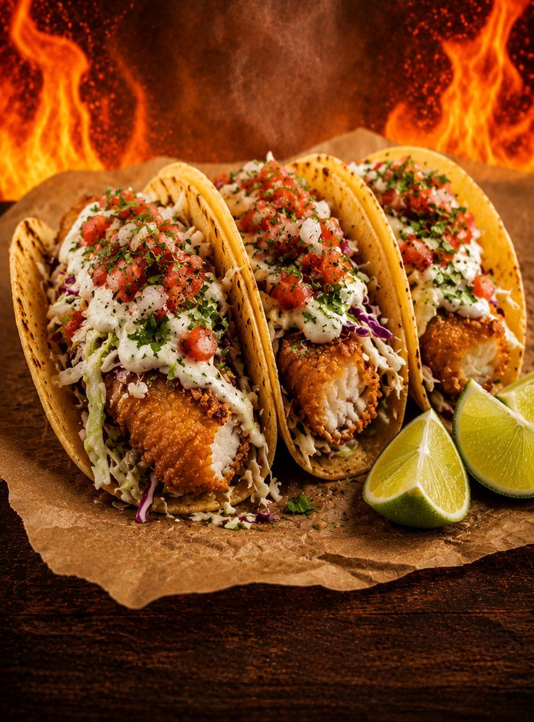 Fish Taco Friday: crispy baja fish tacos with cabbage and house sauce